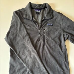 Patagonia Charcoal Quarter-Zip Fleece